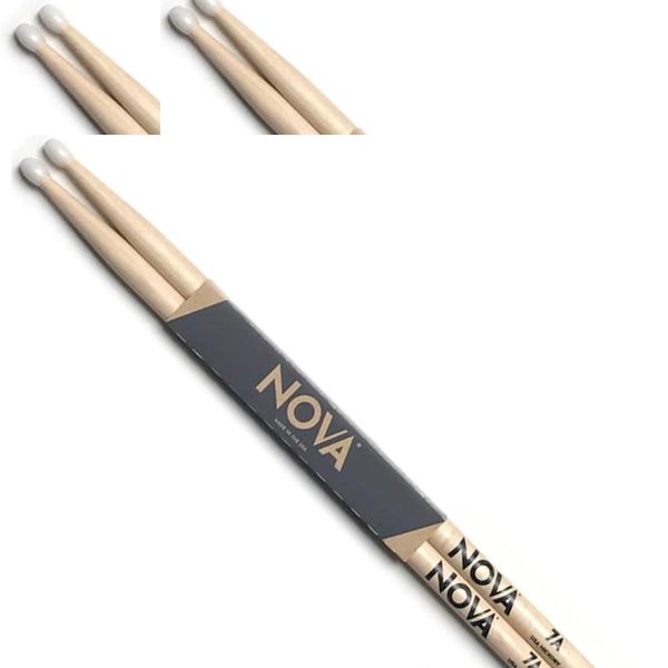 Combo baquetas Vic Firth N7AN Punta Nylon x 3 unidades
