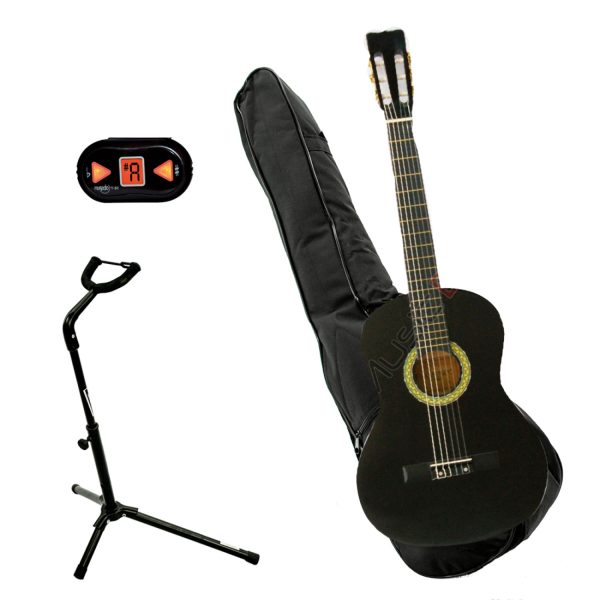 Flamenco ET Combo Guitarra Acustica Negro