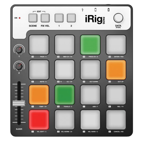 Controlador Ik Multimedia IRIG PADS para iPhone iPad Mac PC