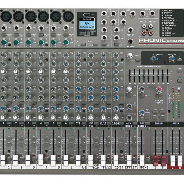 Consola Phonic AM642DP Mezclador audio