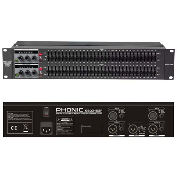 Ecualizador Phonic GEQ3102F grafico audio