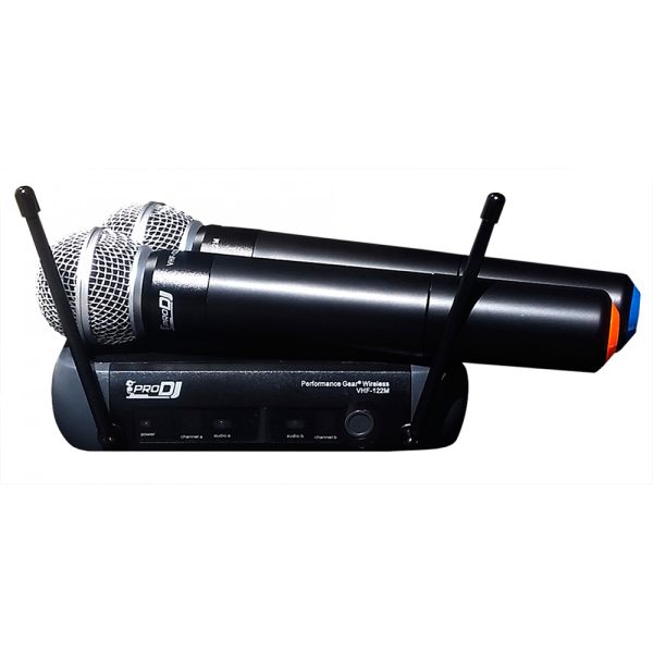 Micrófonos Pro DJ VHF-122M De mano doble Inalámbricos