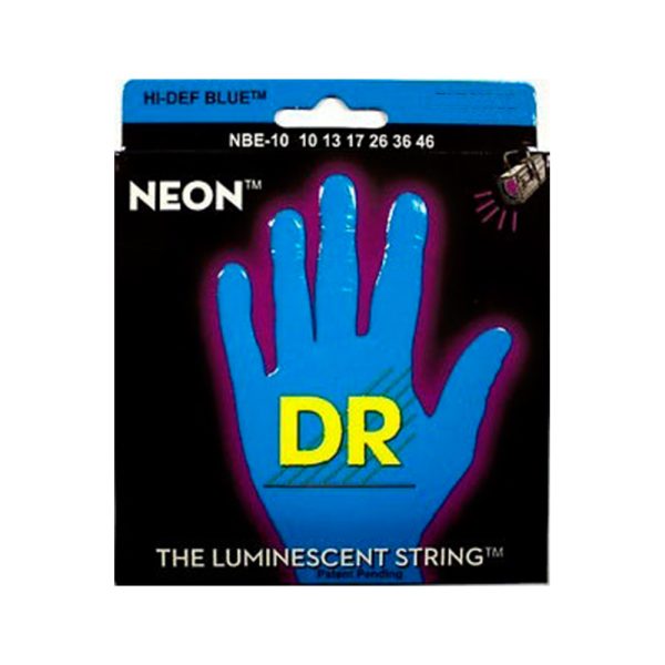 Encordado Dr NBE10 Guitarra electrica Neon Azul