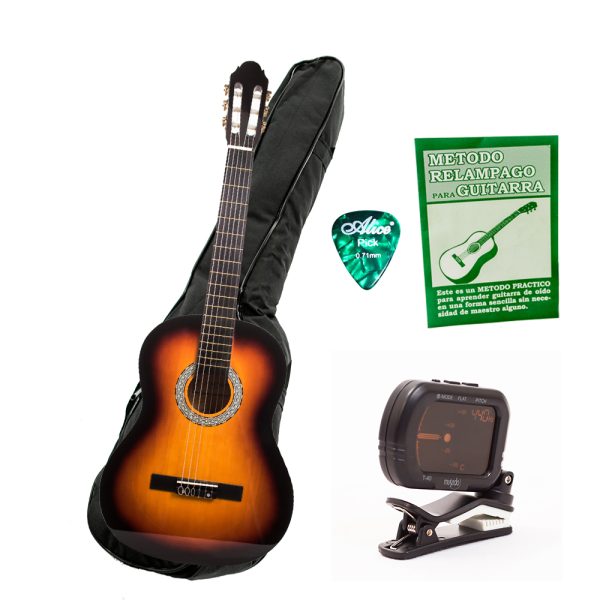 Flamenco HC Combo Guitarra Estuche Afinador Libro Pick