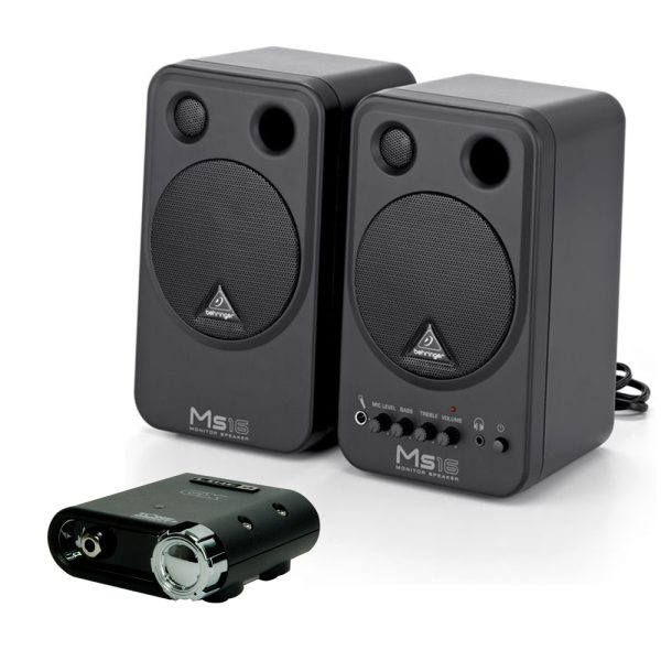 Combo Line 6 IE Interfaz Audio Monitores Behringer MS16