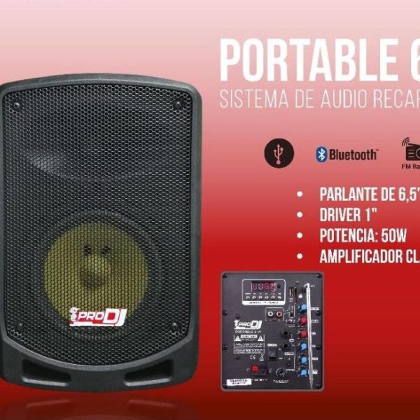 Cabina Pro Dj PORTABLE6 V1 Recargable bluetooth Micrófono