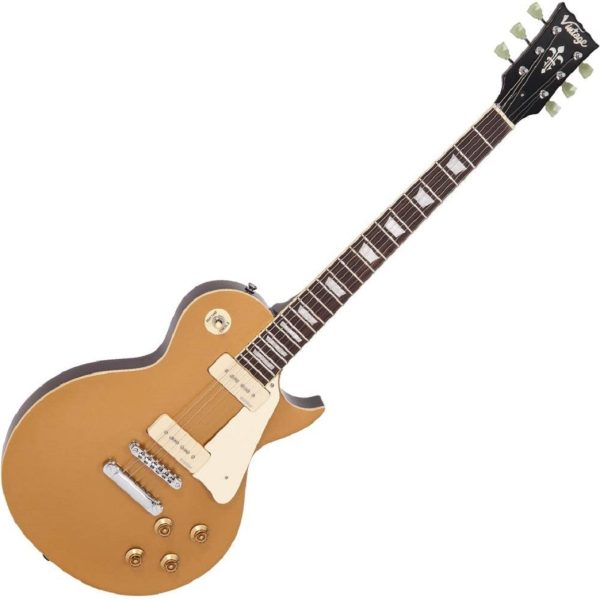 Guitarra Vintage V100 electrica Dorado