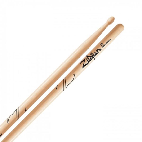 Baquetas Zildjian Z2B bateria punta madera 2B