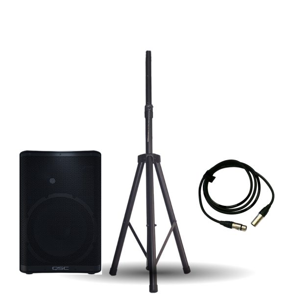 Combo cabina QSC CP12 Activa +base y cable 10m Proel