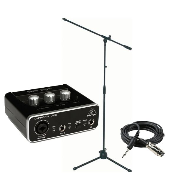 Behringer UM2 Interfaz audio +base y cable Proel Interface