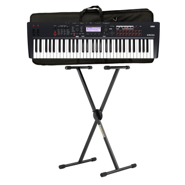 Combo Piano Korg Kross2-61 Base Hercules y estuche