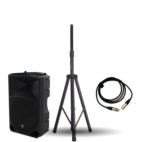 Combo cabina Mackie Thump15A Activa +base y cable 10m Proel
