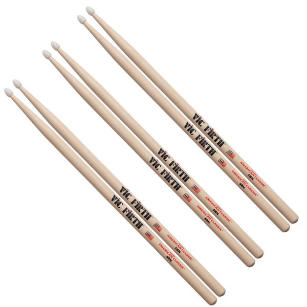 Vic Firth 5BN Combo baquetas Punta Nylon x 3 unidades