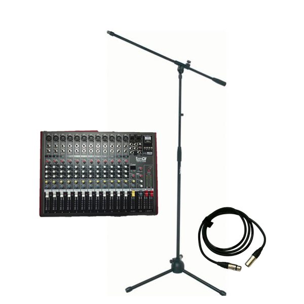 Combo consola Pro dj CH12USB Audio +12 bases y 12 cables 10m