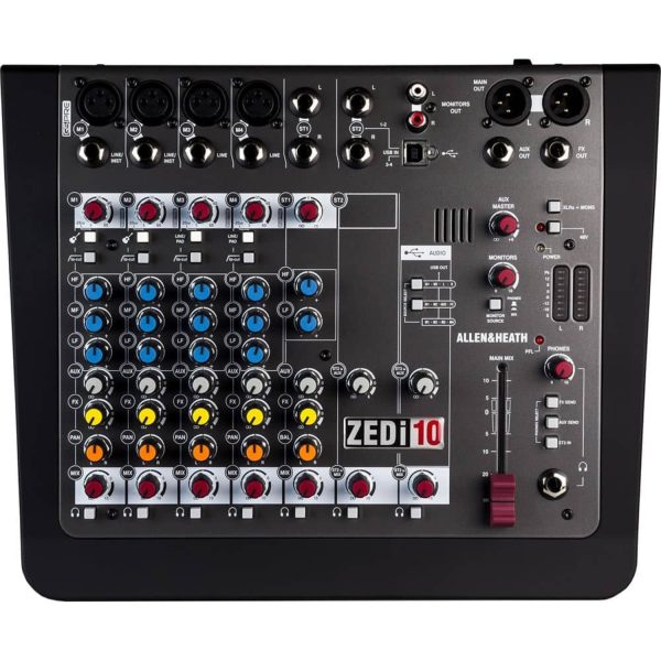 Allen & Heath ZEDi-10 Mezclador Interfaz USB 10Canales