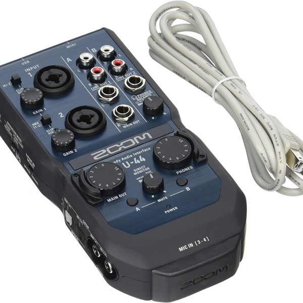Zoom U-44 Interfaz Audio 2x2 MIDI S/pdif Optica coaxial Interface