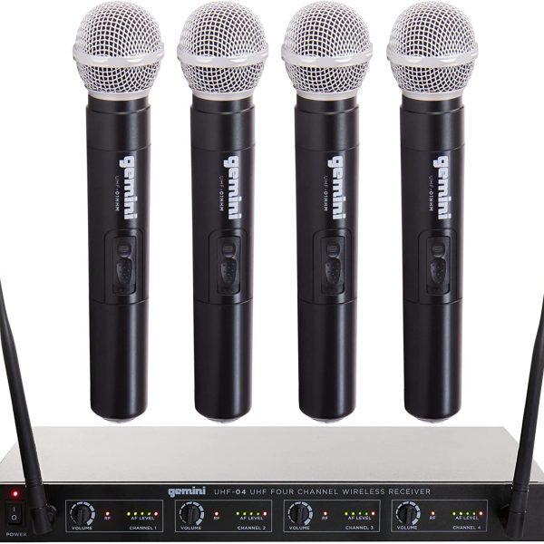 Gemini UHF-04M-S1234 Micrófonos 4 de mano Inalámbrico