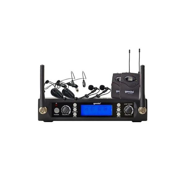 Gemini UHF-6200HL-R2 Micrófonos Diadema solapa Inalámbrico