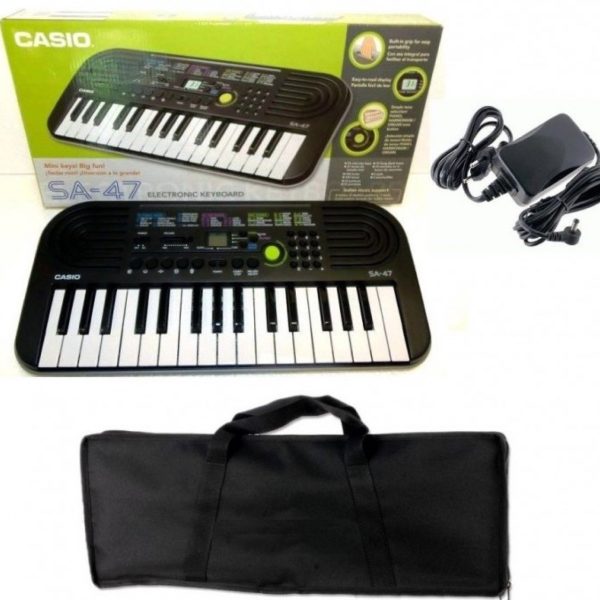 Casio SA-47 Combo Teclado estuche adaptador corriente