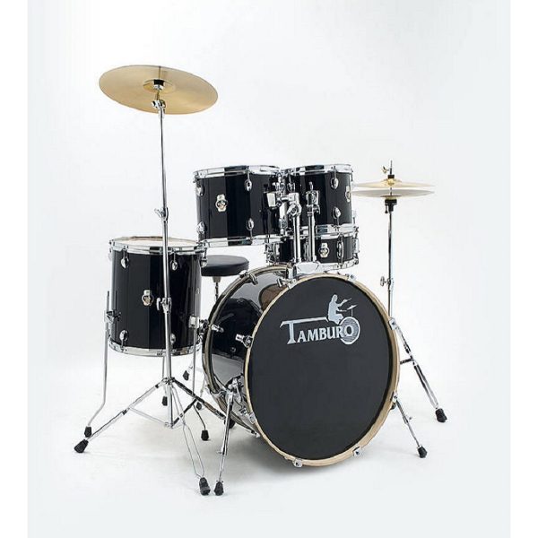 Bateria Tamburo TB T5M22BSSK 5 pz + platillos bases Negro