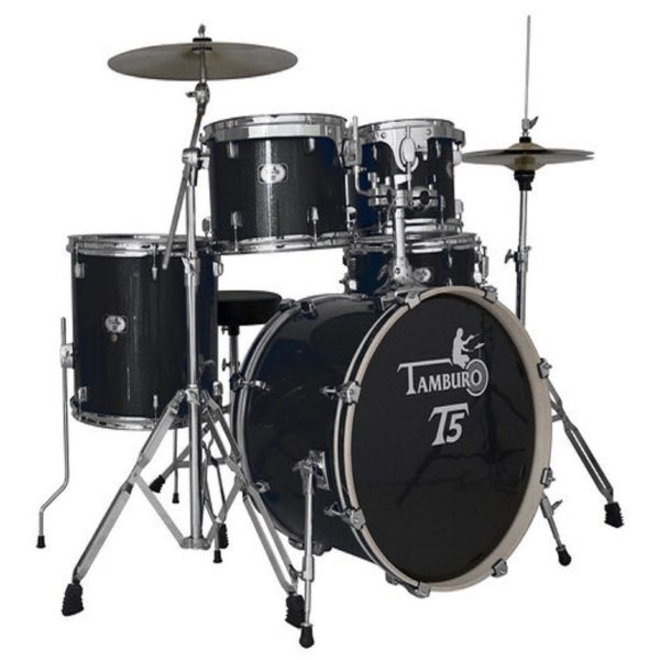 Bateria Tamburo TB T5S18BSSK 5 pz + platillos bases Negro