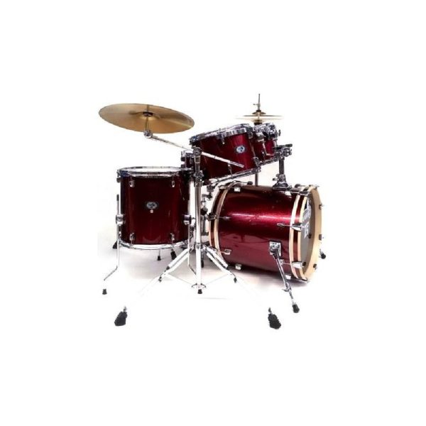 Bateria Tamburo TB T5S18RSSK 5 pz + platillos bases Rojo