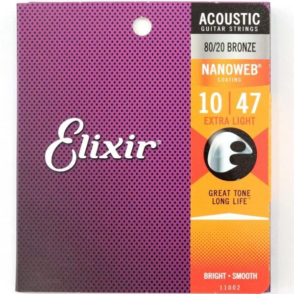 Elixir 11002 Encordado Guitarra Acustica Acero .10
