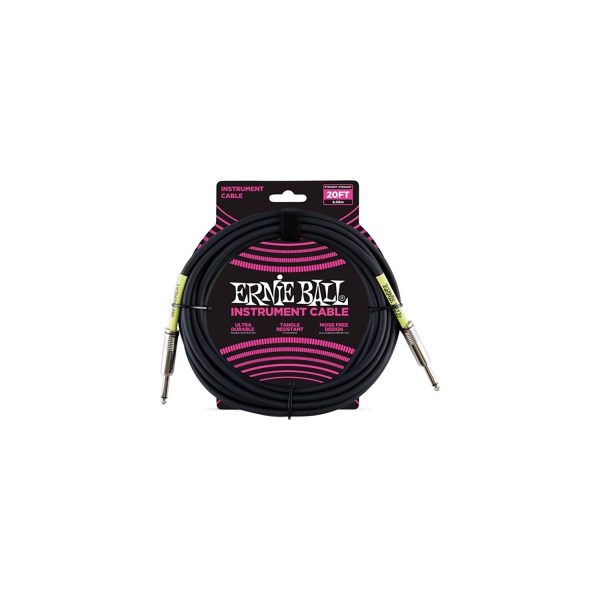 Ernie Ball PO6046 Cable Negro 20Ft