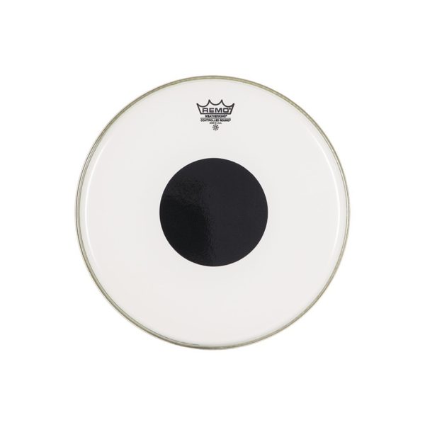 Remo ENCORE Parche Punto negro Bateria Blanco 14Pg