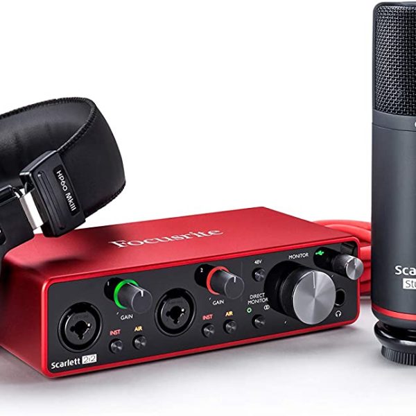 Set Focusrite Scarlett 2i2 Studio Pack 3G grabacion audio