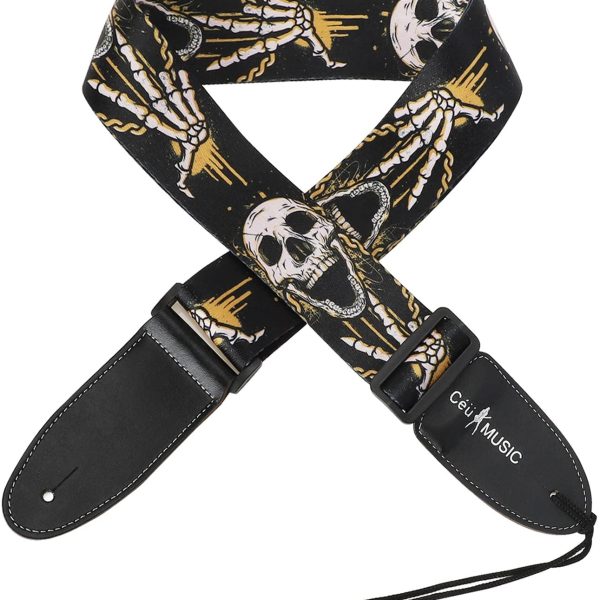 Correa Dawn LBOR2 strap guitarra calavera