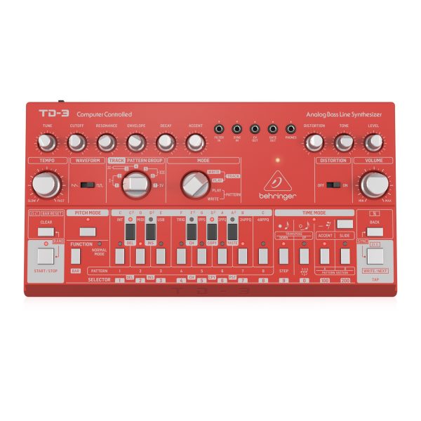 Behringer TD-3-RD Sintetizador Oscilador Secuenciador Rojo