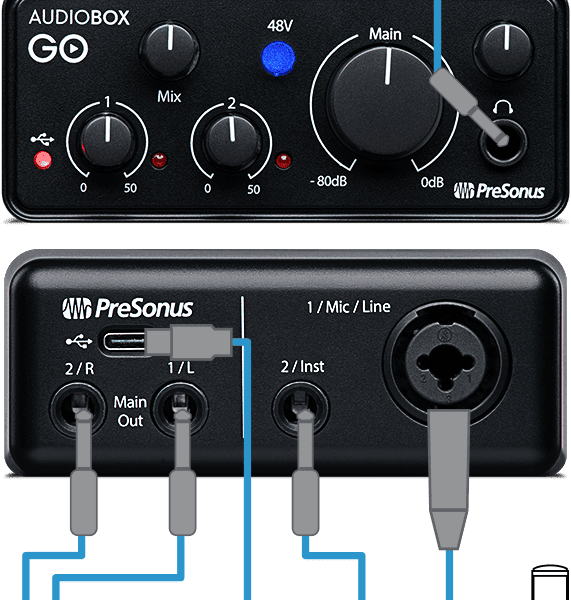 Presonus AUDIOBOX GO USB INTERFACE Interfaz Audio 2 Canales