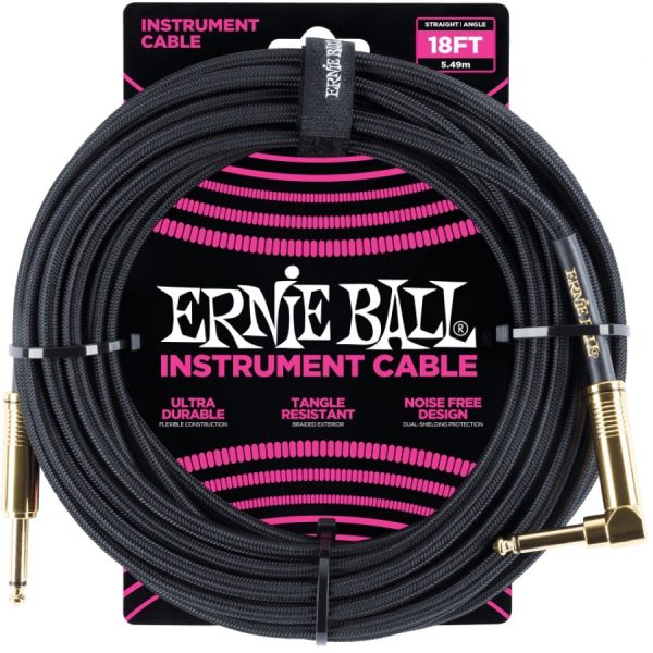 Ernie Ball P06086 Cable Negro 18Ft
