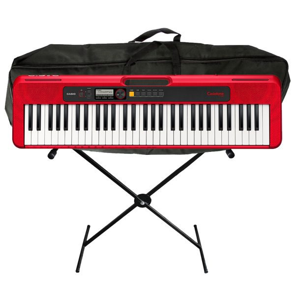Casio CT-S200 RDCO Piano + Estuche y Base metalica 61Teclas