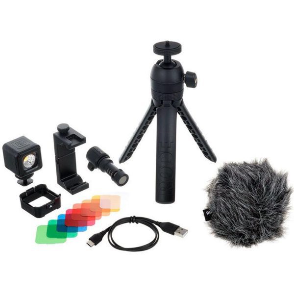 Micrófono Rode VLOGGER Kit USB-C Edition VLOGVMML Base Clip
