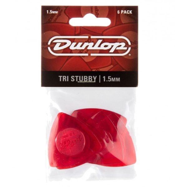 Pick Dunlop TRI STUBBY Guitarra bajo rojo 1.5mm