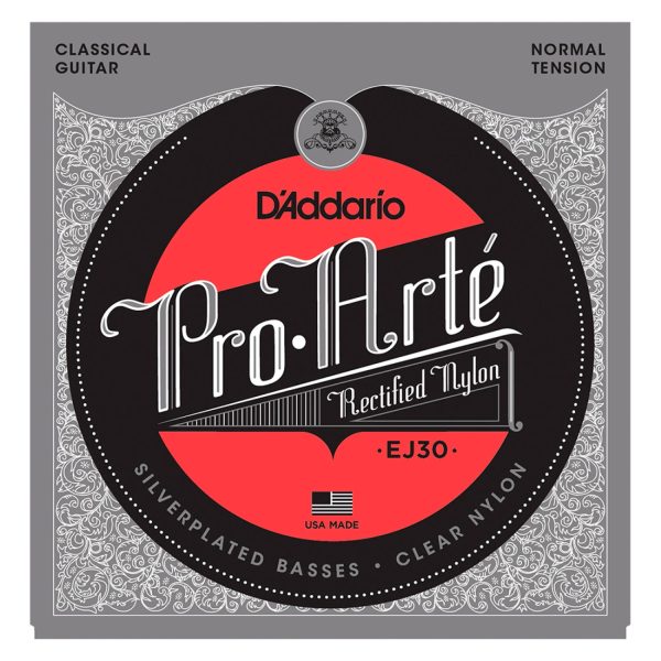 Encordado D'Addario EJ30 Guitarra clasica Nylon Tension normal