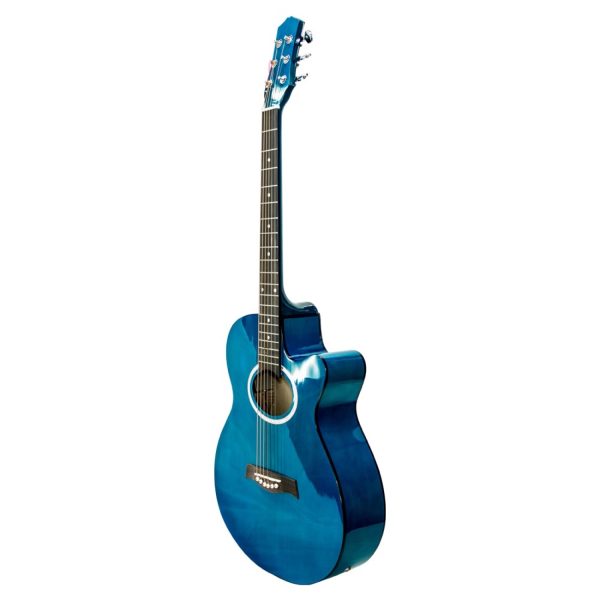 Guitarra Flamenco 228 Electroacustica Mic Activo Azul