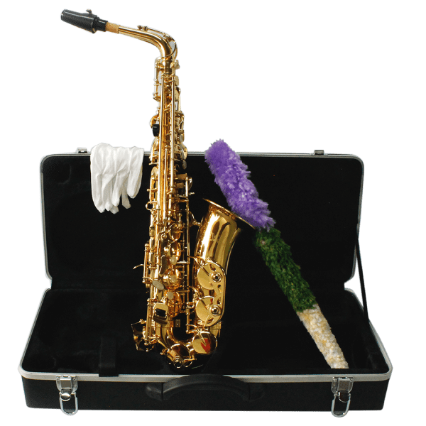 Saxofon Lyon France 6430L Alto Estuche Duro Dorado