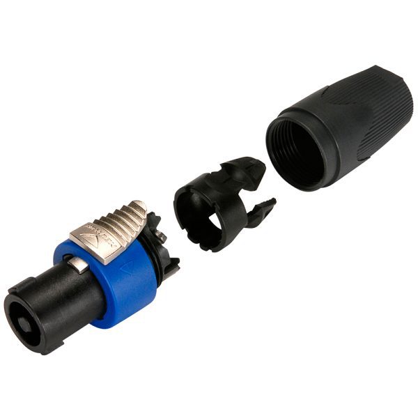 Conector Neutrik NL4FX Speakon Xline 4 Polos Gris Oscuro