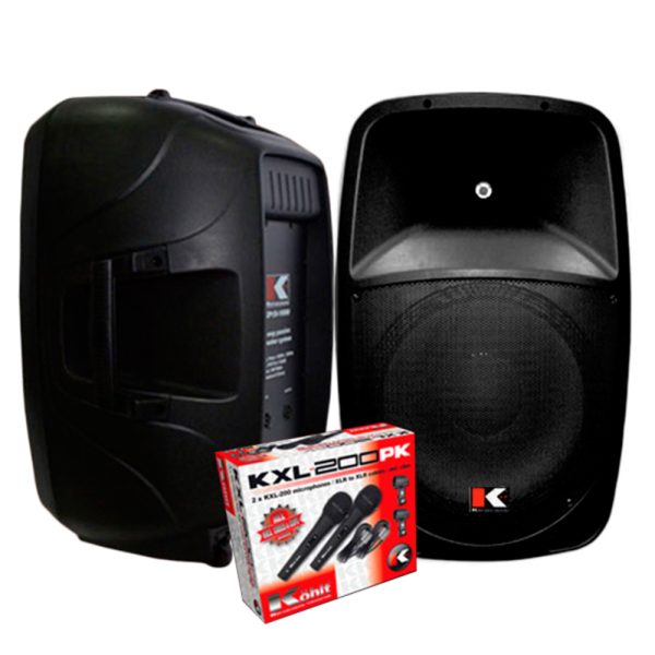 Cabinas KOHLT PACK15 Par Activo Pasivo 2 Micrófonos