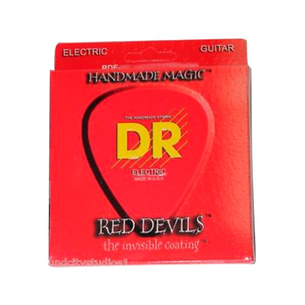 Encordado Dr RDE946 Guitarra electrica Devils Rojo