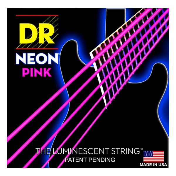 Encordado Dr NPB545 Bajo Electrico Neon Rosado 5C