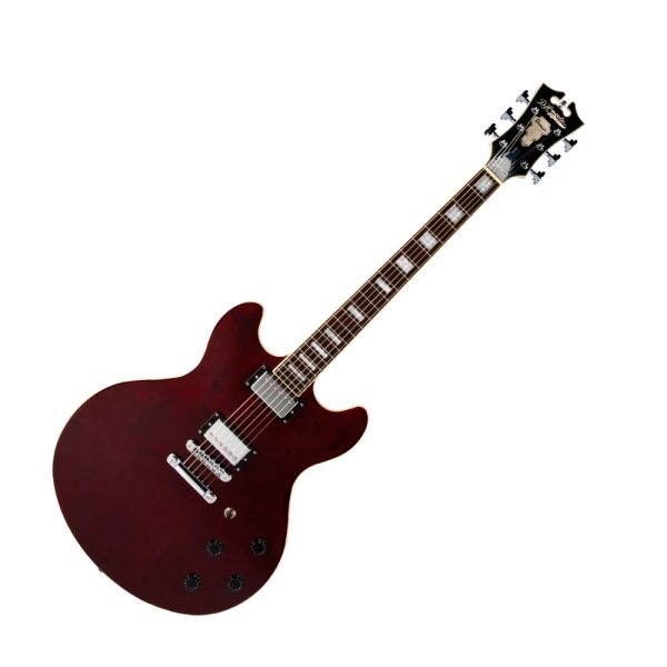 Guitarra Dangelico 1939510 Semi Hueca Vinotinto