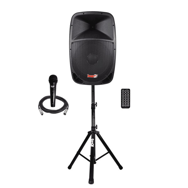 Cabina Pro dj PSR-12 MP3 SYS activa base Micrófono