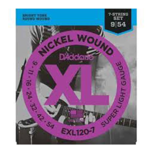 Encordado D'Addario EXL1207 guitarra electrica 7C