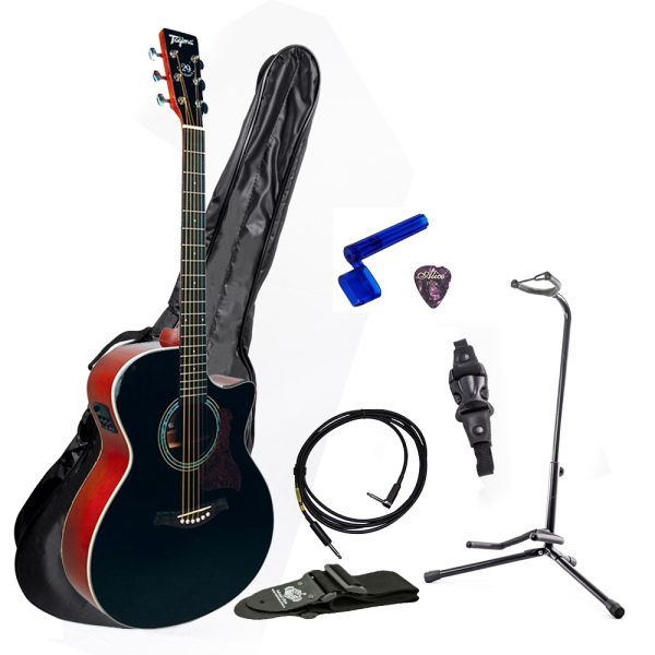 Combo Guitarra Tagima TW29 Electroacustica +base 6 accesorio