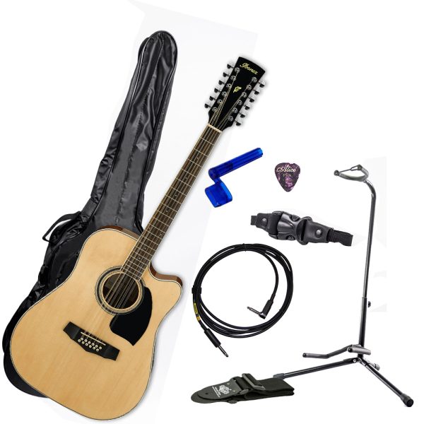 Combo guitarra Ibanez PF1512ECE Electroacustica +base 6 Item