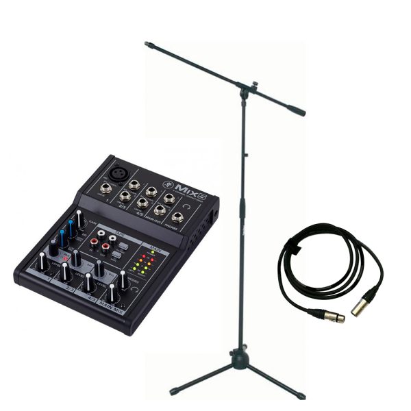 Combo consola Mackie Mix5 audio + base y cable Proel